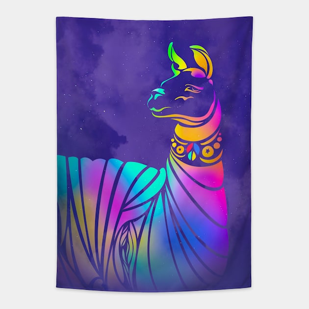 Llamita querida UV by #Bizzartino Tapestry by bizzartino