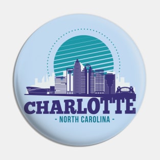 Charlotte, North Carolina Skyline Pin