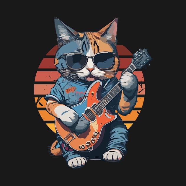 Cat Play Guitar by ReaBelle