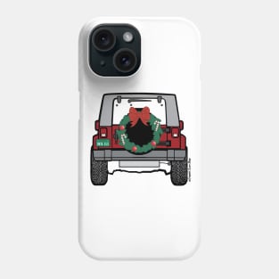 Santa's New Ride, Christmas Jeep © GraphicLoveShop Phone Case