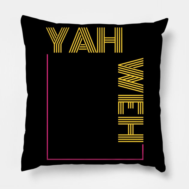 Yahweh - YHWH - Original Hebrew Name for God Pillow by MyVictory
