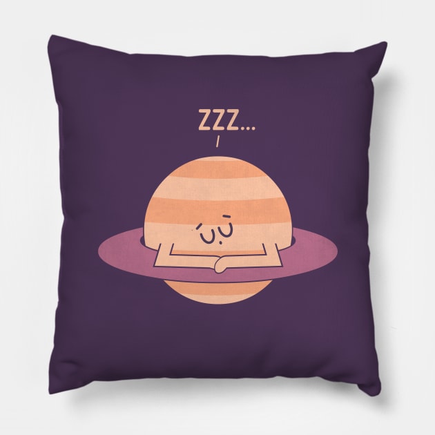 Sleepy Saturn Pillow by HandsOffMyDinosaur