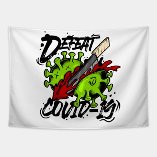 Defeat corona virus Tapestry