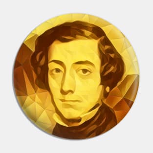 Alexis de Tocqueville Golden Portrait | Alexis de Tocqueville Artwork 9 Pin