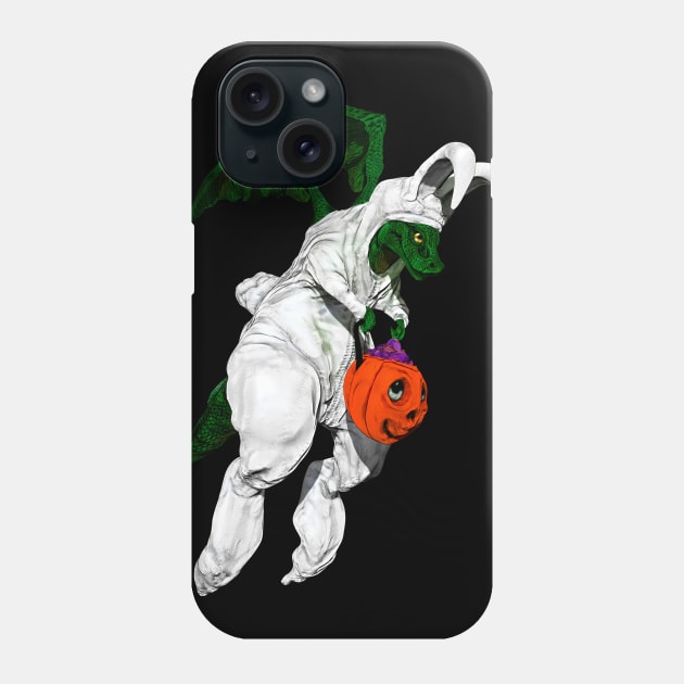 dragon in a bunny costume trick or treating Phone Case by huwagpobjj