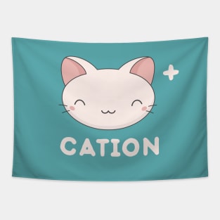 Kawaii Cute Cation Cat Science T-Shirt Tapestry