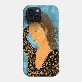 A pretty woman in her melancholic dreams Phone Case