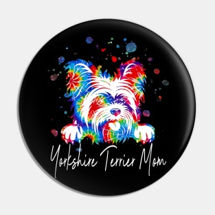 Yorkshire Terrier Dog Colorful Rainbow Pin