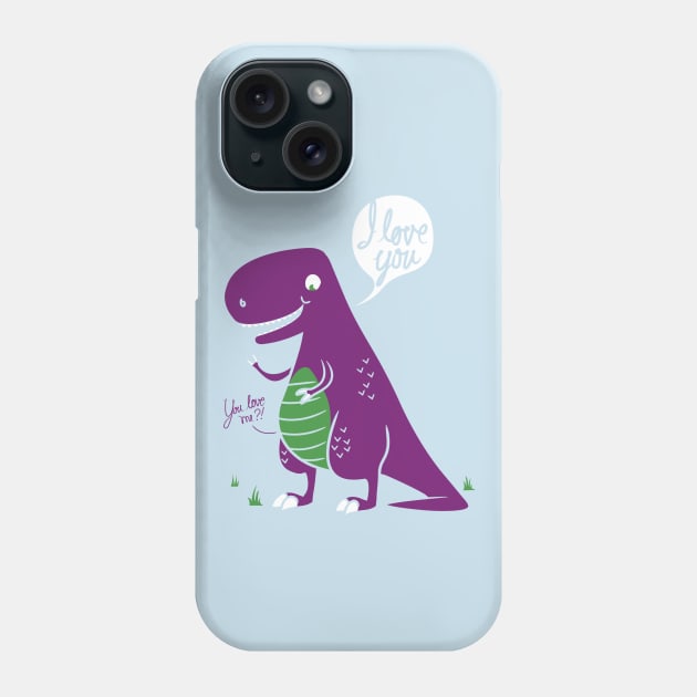 T-rex Loves You Phone Case by ivejustquitsmoking