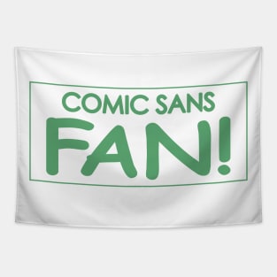 Comic Sans Fan w/ Stripe in Mint Tapestry