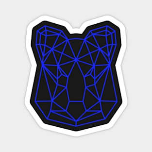 Dark Blue Geometric Quokka Line Art Magnet