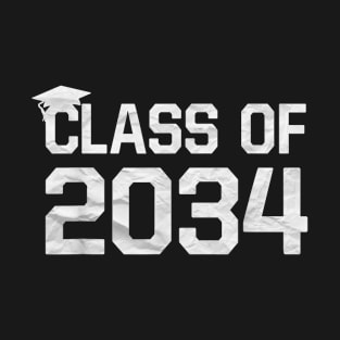 Class Of 2034 Grow With Me Graduation First Day Of School T-Shirt