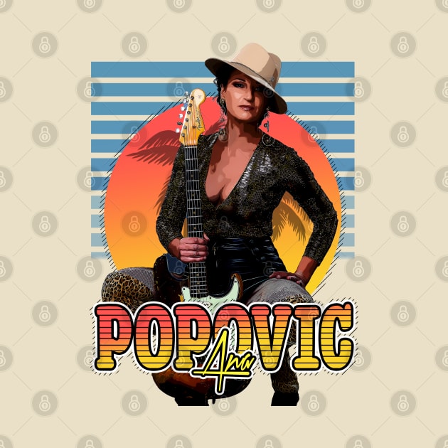 Retro Flyer Style Ana Popovic Fan Art Design by Now and Forever