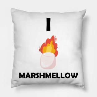 Whimsical Delight: I Marshmallow, Marshmallow Bliss Bakery, Cute and Fluffy Marshmallow Magic Pillow