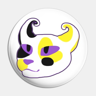 Nonbinary pride cat Pin