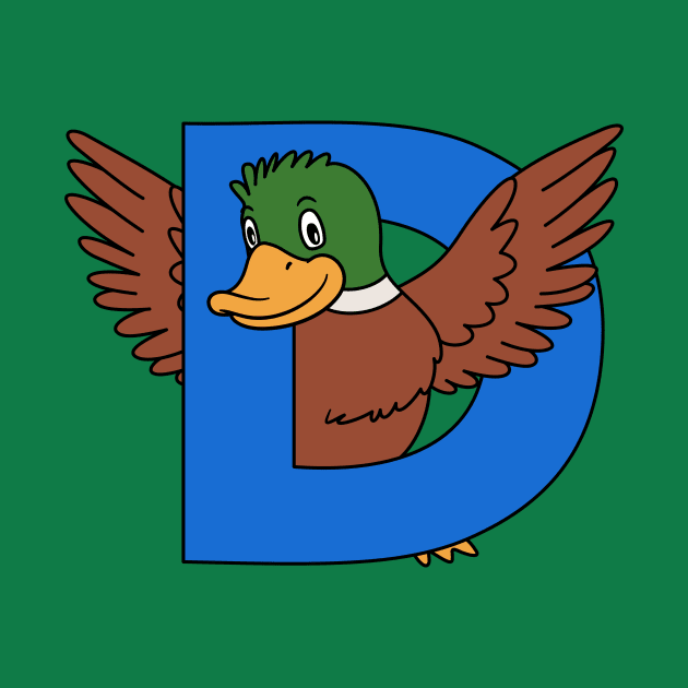 Letter D with Duck by BoombasticArt