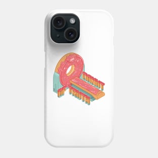 Donut of truth - CT donut scanner isometric illustration Phone Case