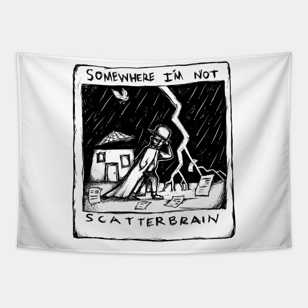 Scatterbrain - Radiohead - Illustrated Lyrics Tapestry by bangart