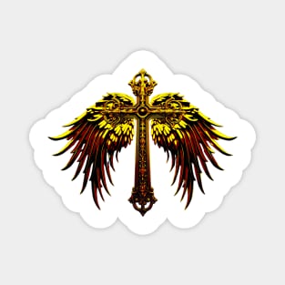 Cross and Wings Magnet