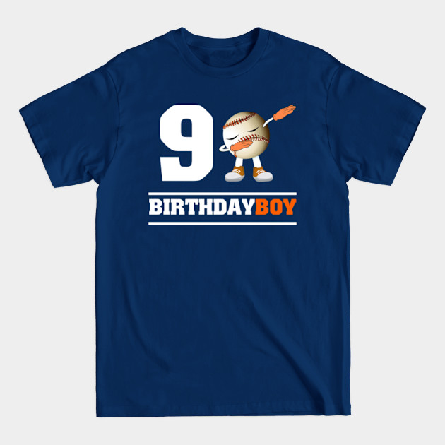 Disover 9 Year Old Birthday dabbing Baseball9th Boy Gift_9 - 9 Year Old Birthday Dabbing Baseball - T-Shirt