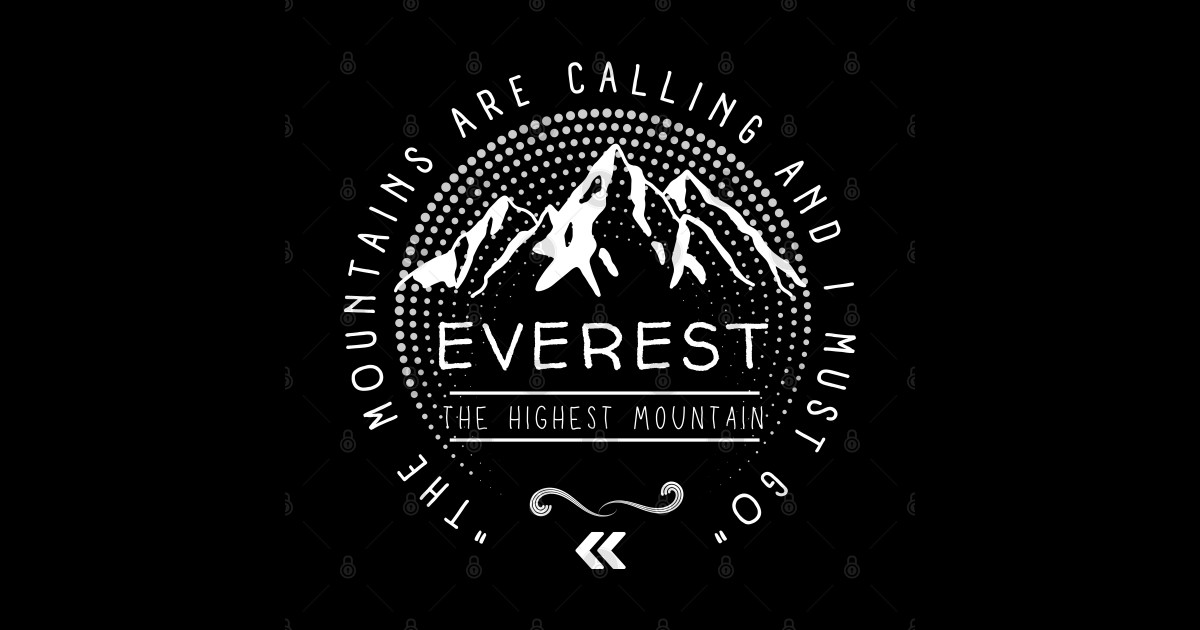 Mount Everest With Life Quotes Mount Everest Sticker Teepublic