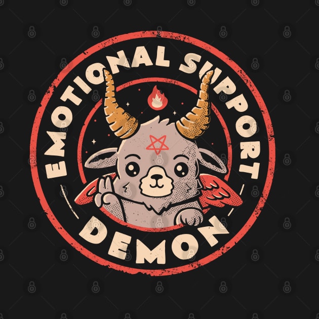 Emotional Support Demon - Funny Evil Baphomet Gift by eduely