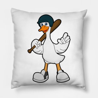 Duck at Baseball with Baseball racket & Helmet Pillow