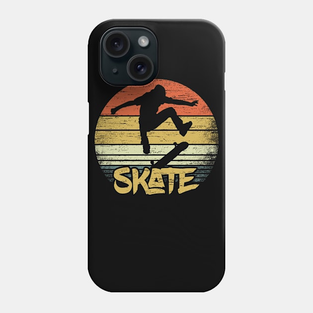 Vintage Skate Skateboard Skateboarding Cloathing Kickflip Ollie Phone Case by RK Design