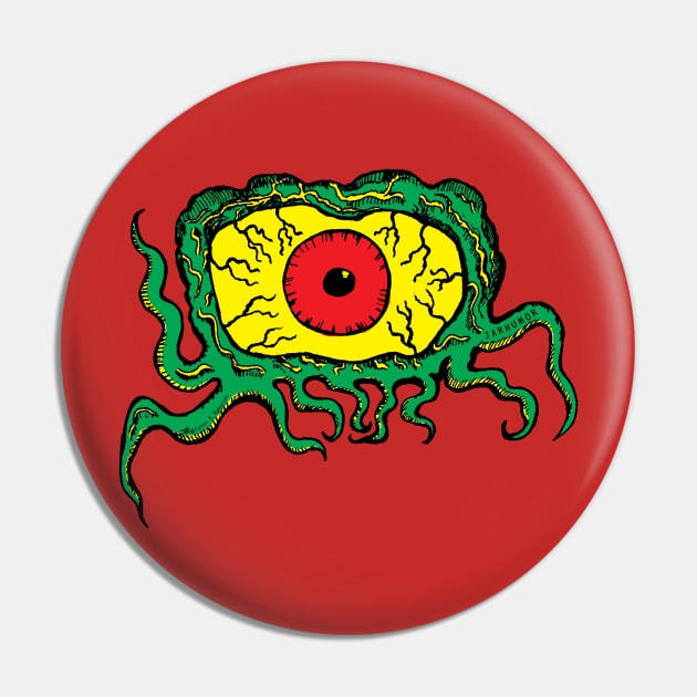 Crawling Eye Monster Pin by jarhumor