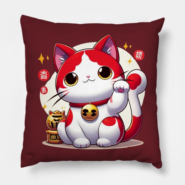 Jibanyan Maneki Neko Pillow by Tiger Mountain Design Co.