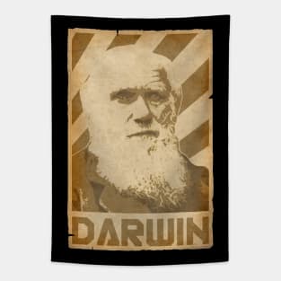 Charles Darwin Retro Propaganda Tapestry