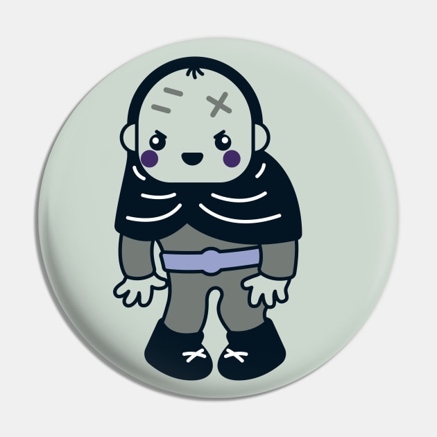 Kawaii Cute But Creepy Monster Pin by SLAG_Creative