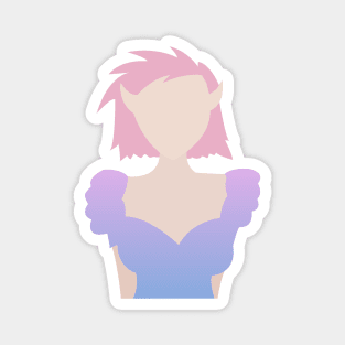 Pastel Pink Girl Magnet