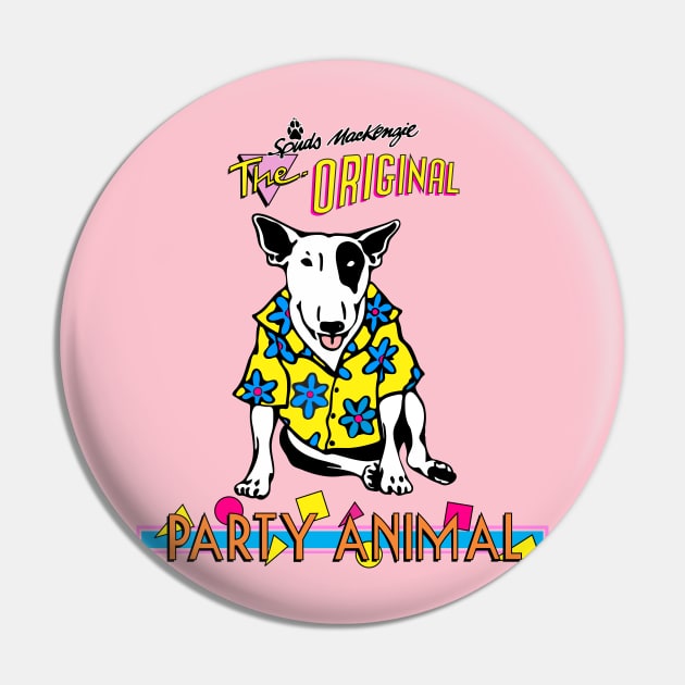 Spuds Mackenzie Pin by Authentic Vintage Designs