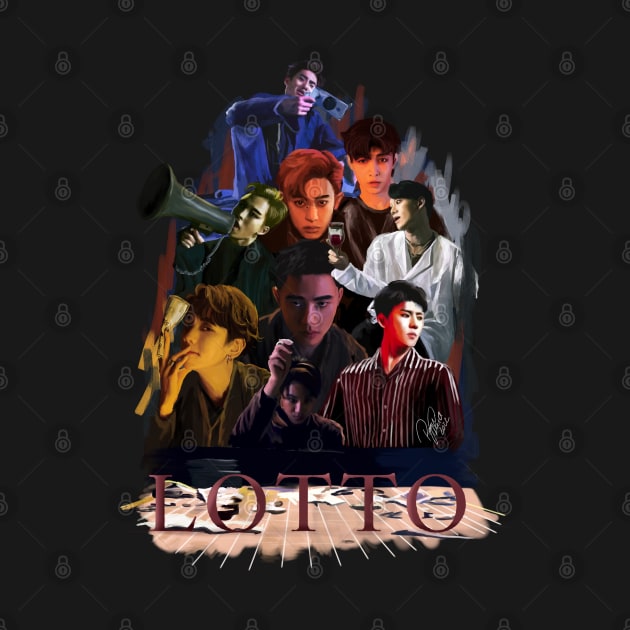 EXO LOTTO Illustration fanart by RetroAttic