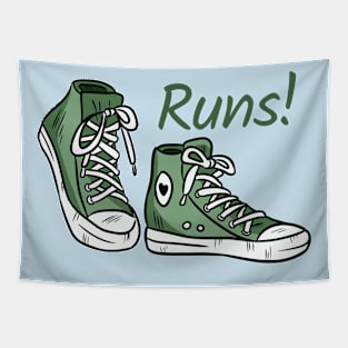 Runs! funny Success In Work, Hobby, Sports, Private Tapestry