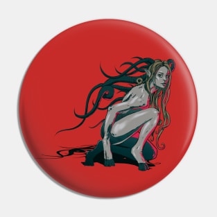 goat queen! shub niggurath Pin