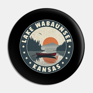 Lake Wabaunsee Kansas Sunset Pin