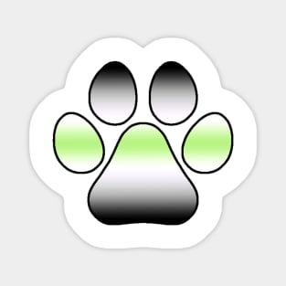 Agender Pride Paw Magnet