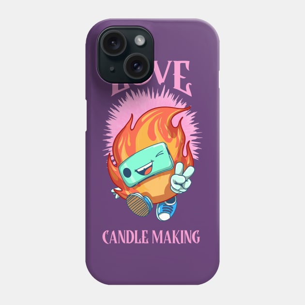 Love Candle Making Phone Case by Moodie's Stores