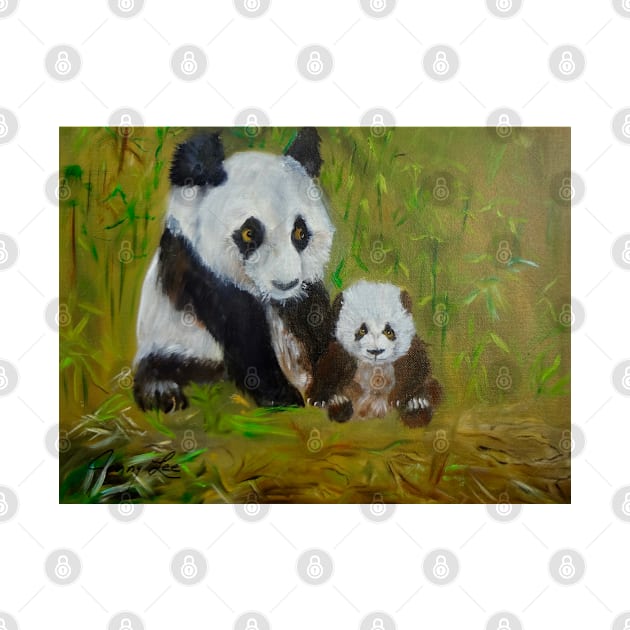 Panda and Baby by jennyleeandjim