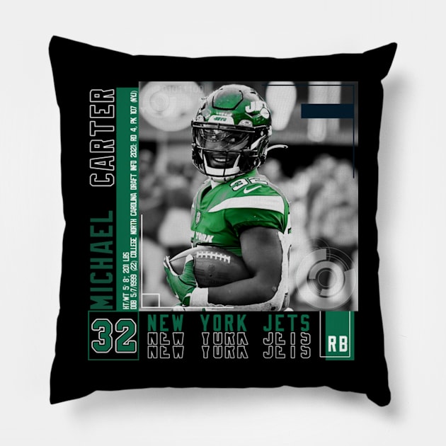 Michael Carter Paper Poster Pillow by art.Hamdan