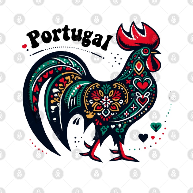 Portuguese Rooster Emblem Galo de Barcelos by merchlovers