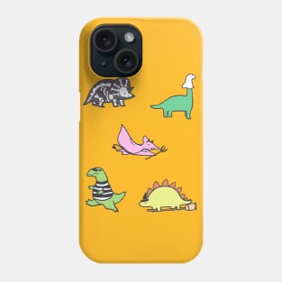 Dinosaurs in Costumes Phone Case