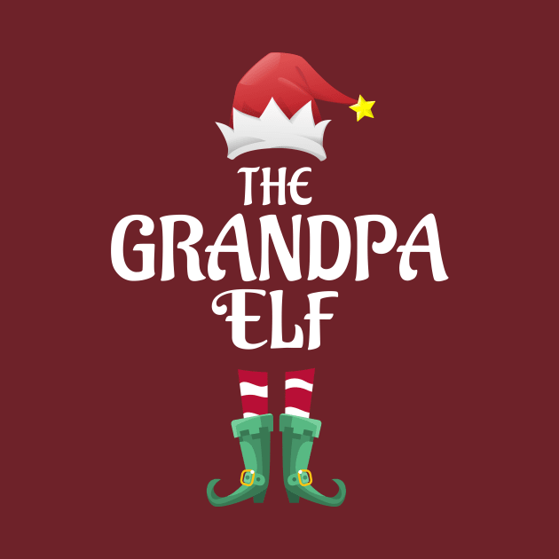 The Grandpa Christmas Elf Matching Pajama Family Party Gift by BooTeeQue