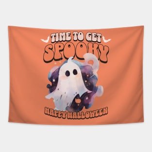 Time to get Spooky - Halloween sheet ghost Tapestry