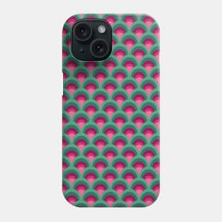 Pink and Green Scale Seamless Pattern 1970s Inspired Phone Case