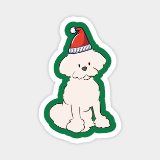 dog with santa hat Magnet