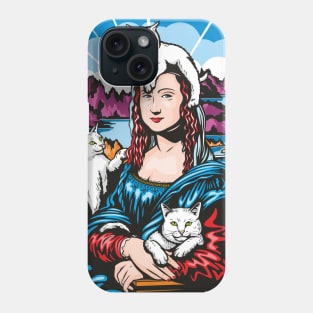 Mona Lisa With Cats Phone Case