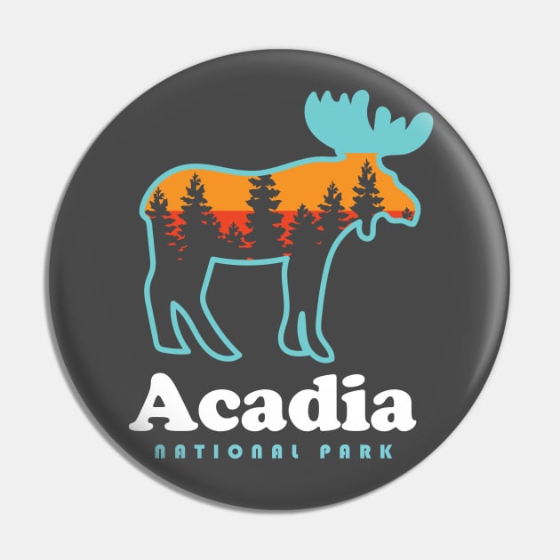 Acadia National Park Camping Bar Harbor Maine Moose Pin by PodDesignShop